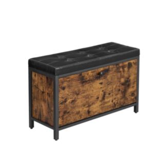 Schuhbank, Vintagebraun-Schwarz, 51x80x30cm