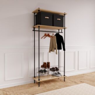DECO Regalsystem: Offener Kleiderschrank 185x85x35cm mit Zubehör - Hover