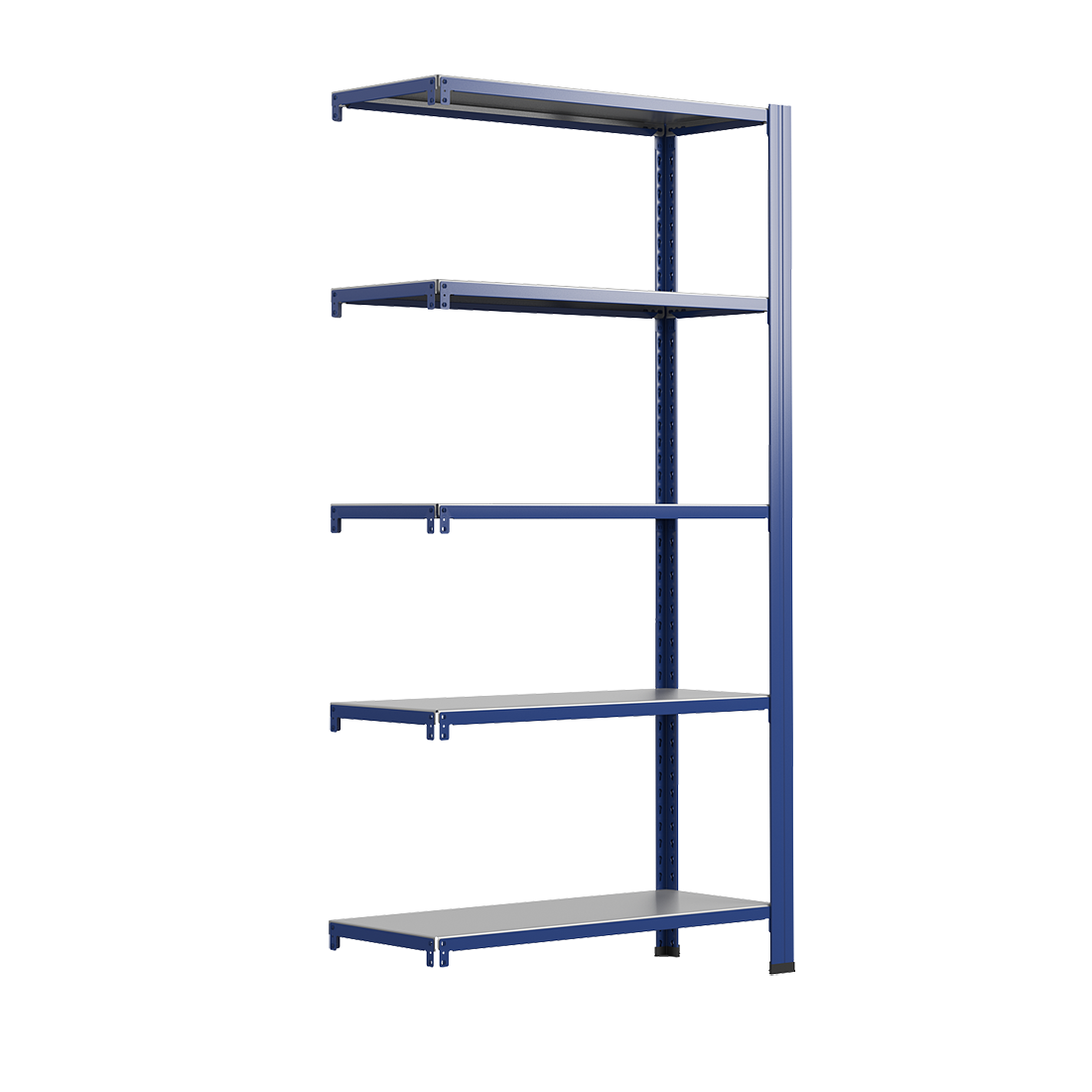 Zusatzmodul für Steckregal aus Metall T Profil 200x100x40cm 5 Böden