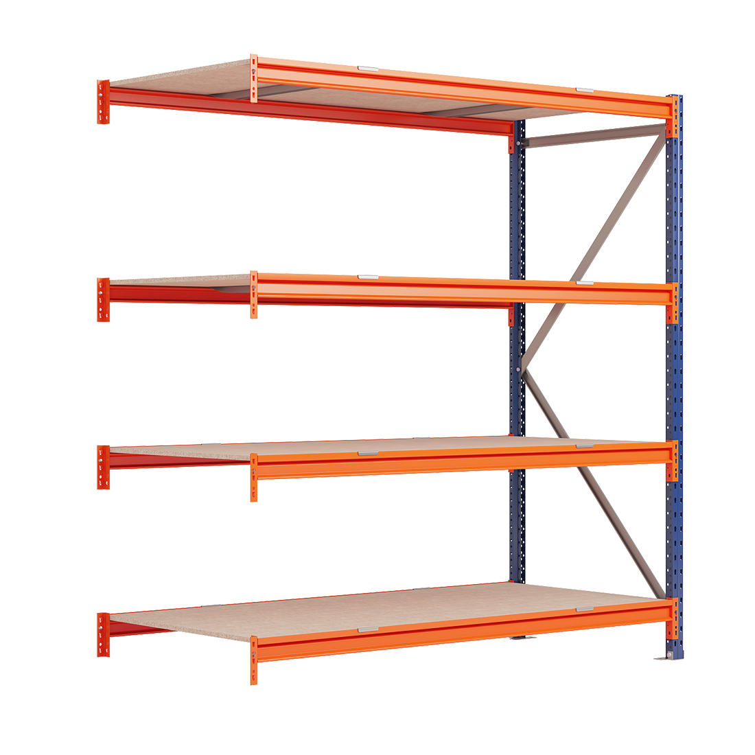 Weitspannregal XL Zusatzmodul 200X150X80cm, 4x DTD Böden, 1000kg pro Böden