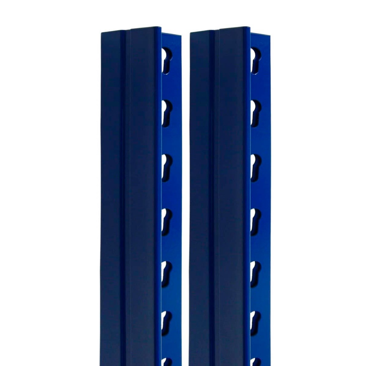 2 T-Winkelprofile für Steckregal 250x4x4 cm in Blau