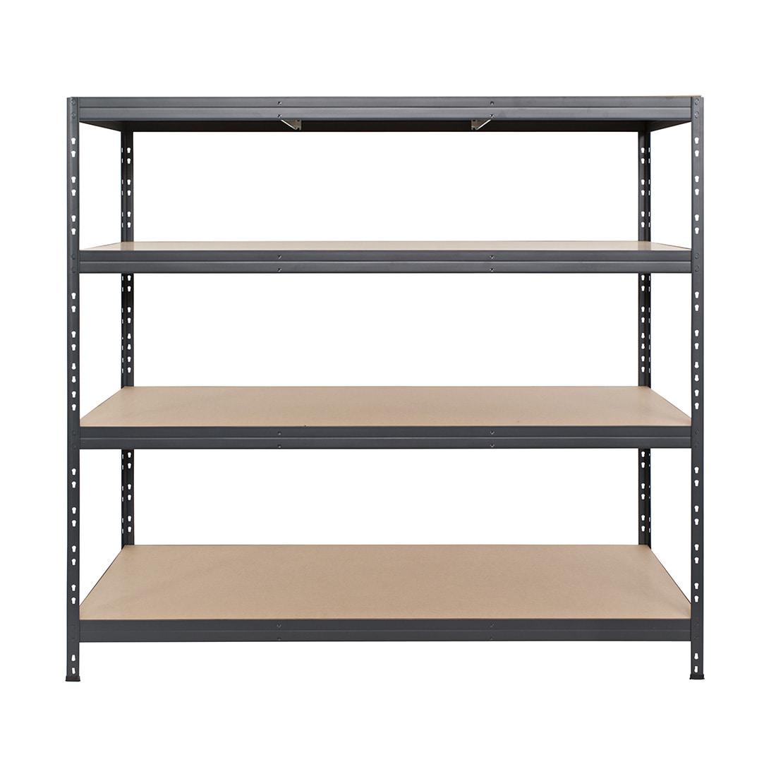 Schwerlastregal RIVET 180x180x60cm, 4 HDF-Platten, anthrazitgrau