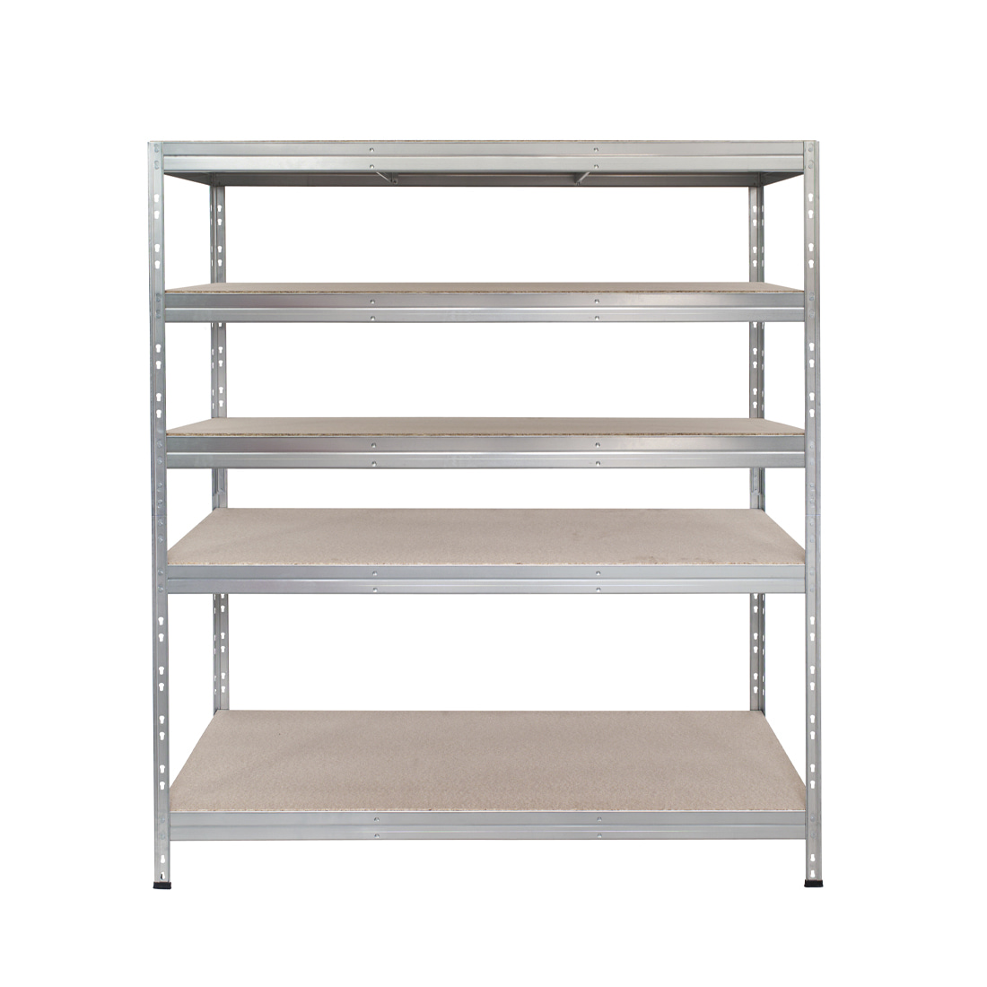 Schwerlastregal RIVET 180x150x45cm, 5 HDF-Platten, verzinkt