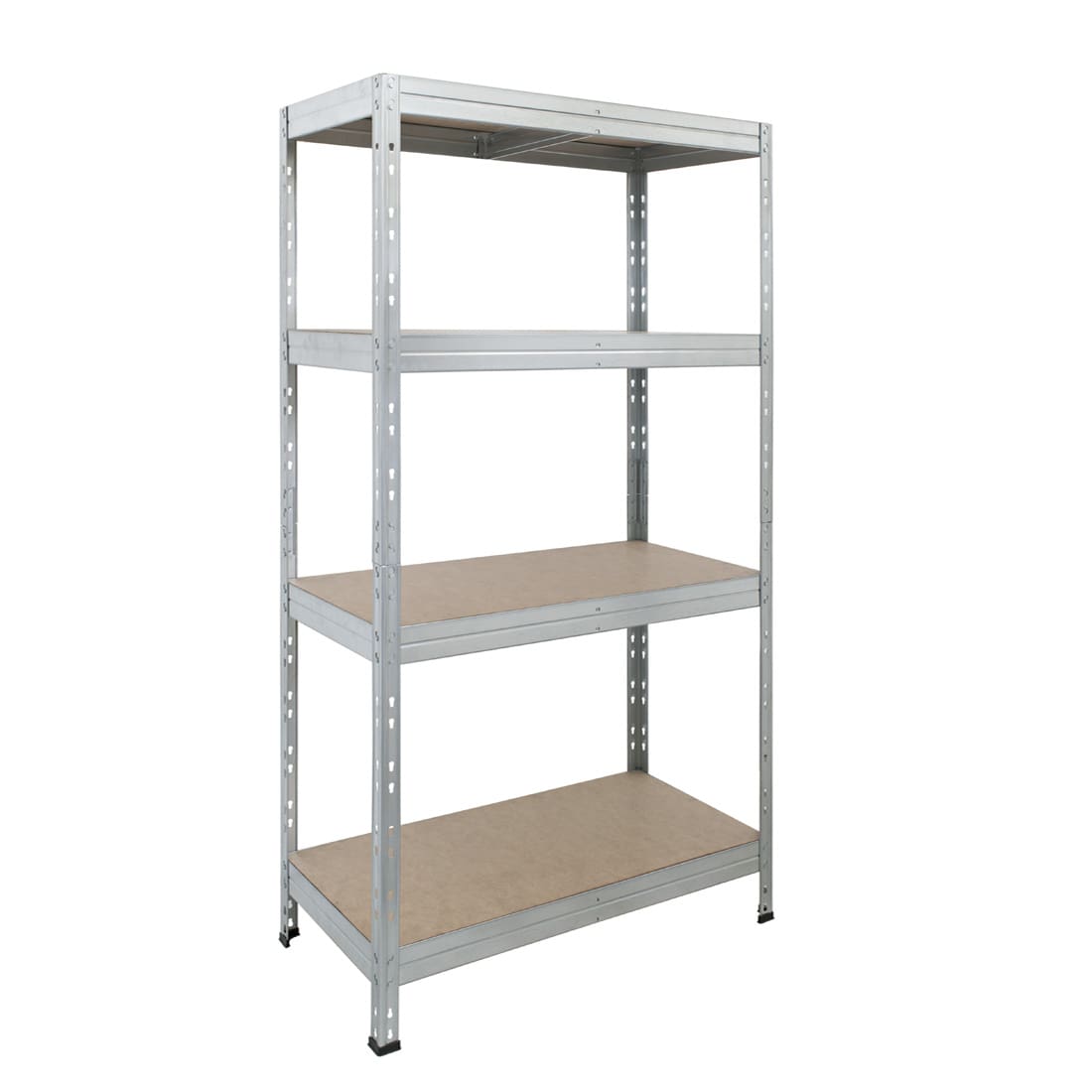 Schwerlastregal RIVET 180x90x45cm, 4 HDF-Platten, verzinkt