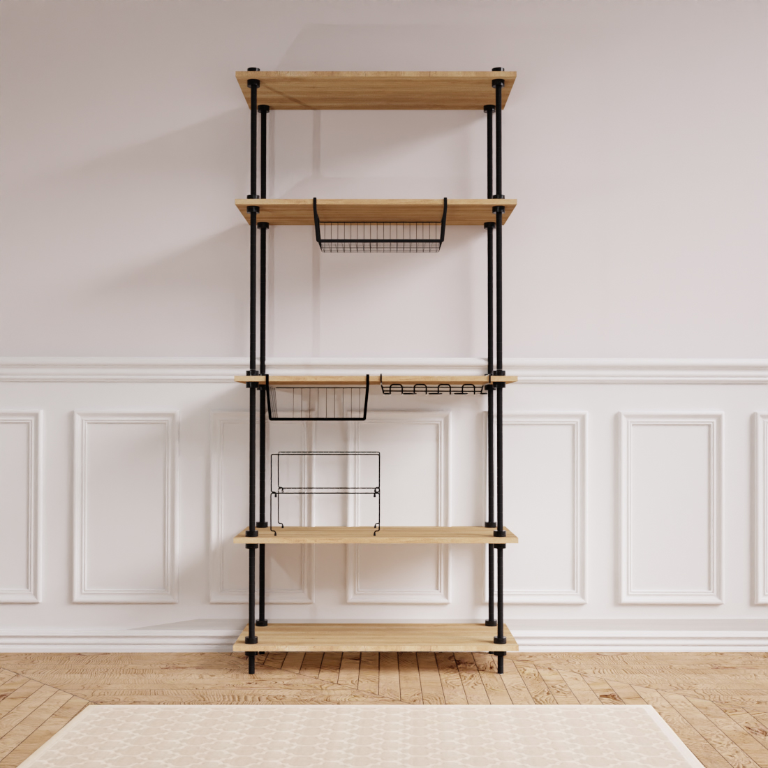 DECO Regalsystem: Standregal 185x85x35 cm mit Zubehör