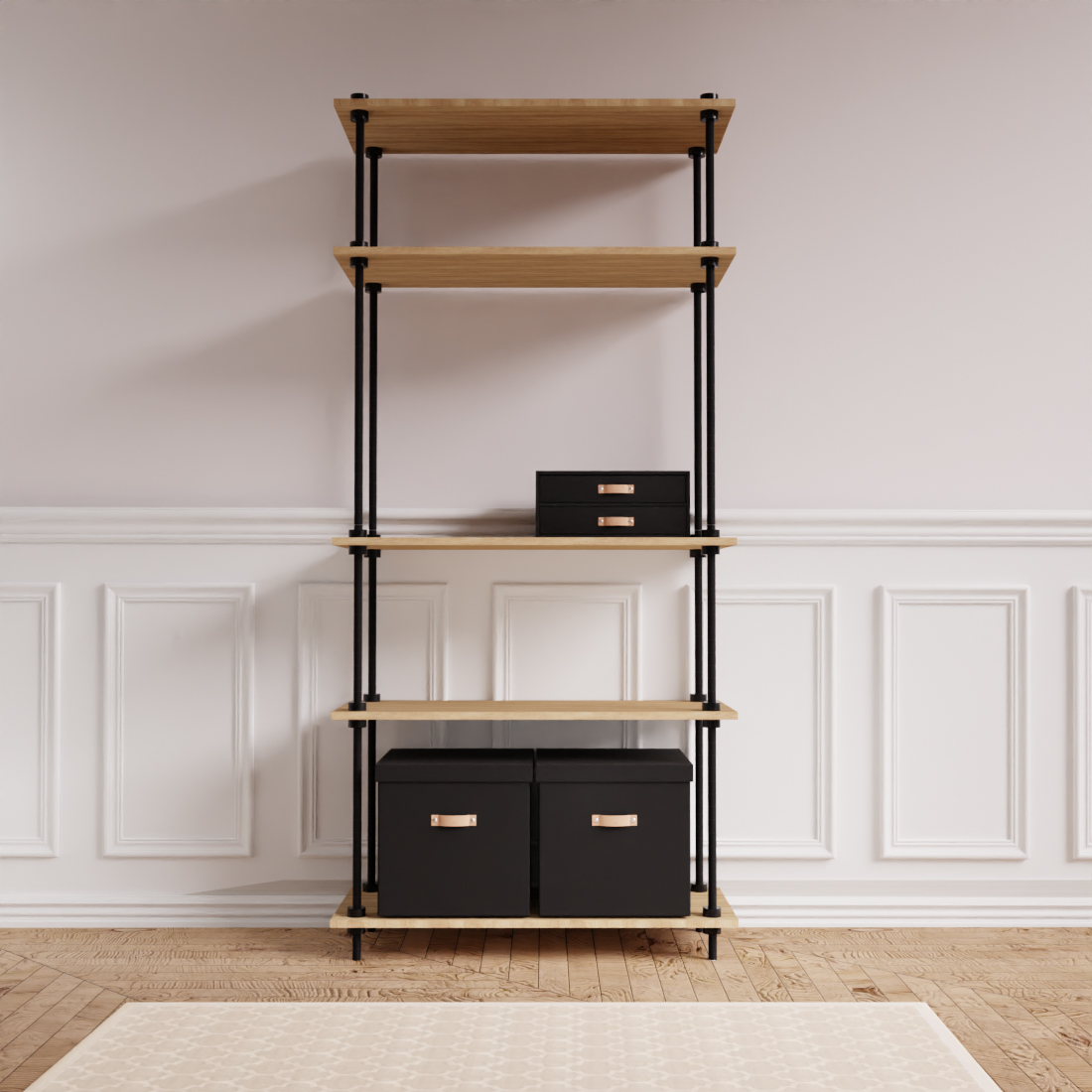 DECO Regalsystem II: Standregal 185x85x35cm mit Zubehör