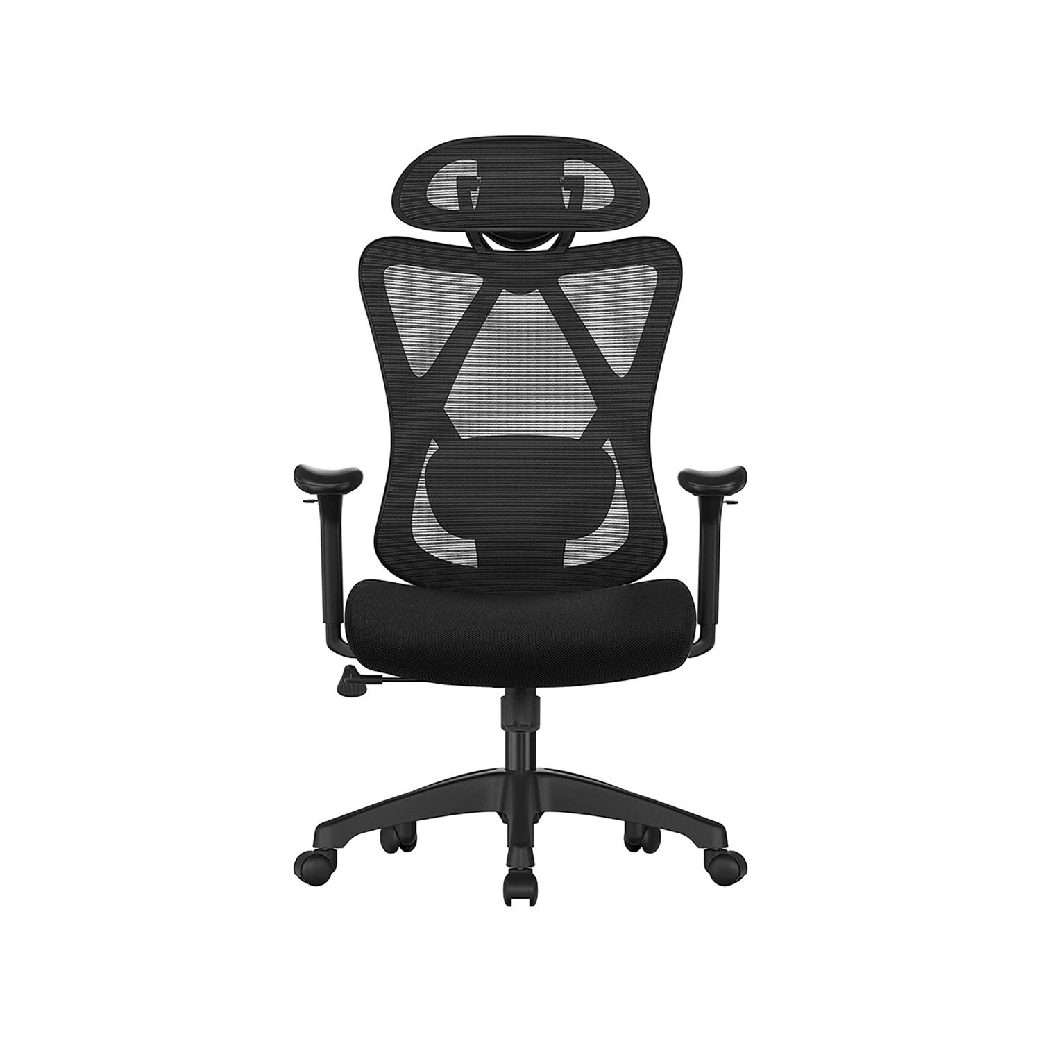 Bürostuhl, Ergonomisch, Verstellbar, Schwarz, 114-123,5x68x66cm