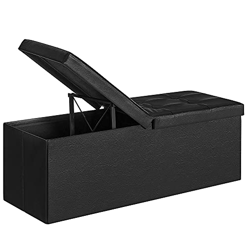 Sitzbank mit Stauraum, Faltbar, Klappdeckel, 38x110x38cm