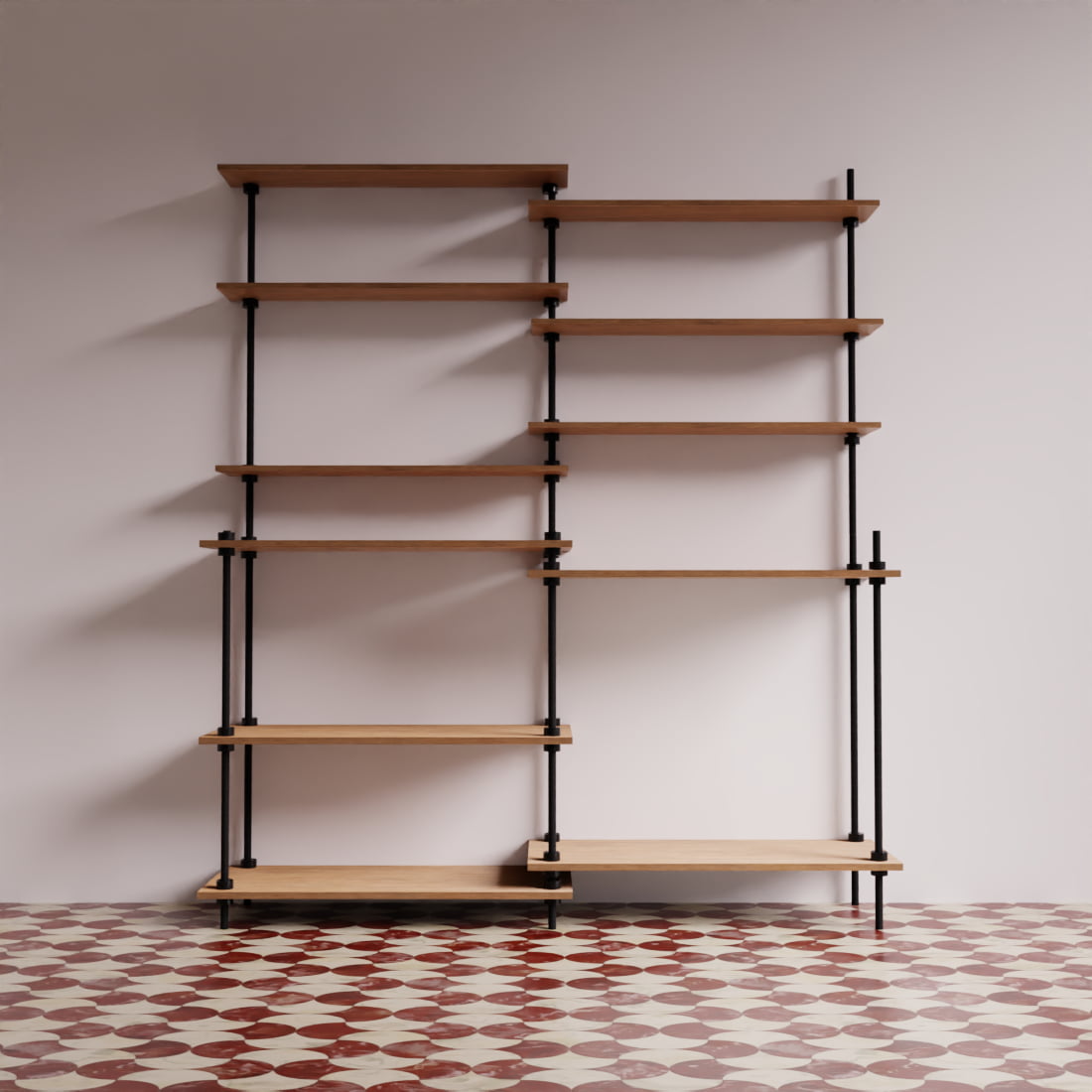 DECO Regalsystem: Standregal mit Zubehör, Höhe 185 cm