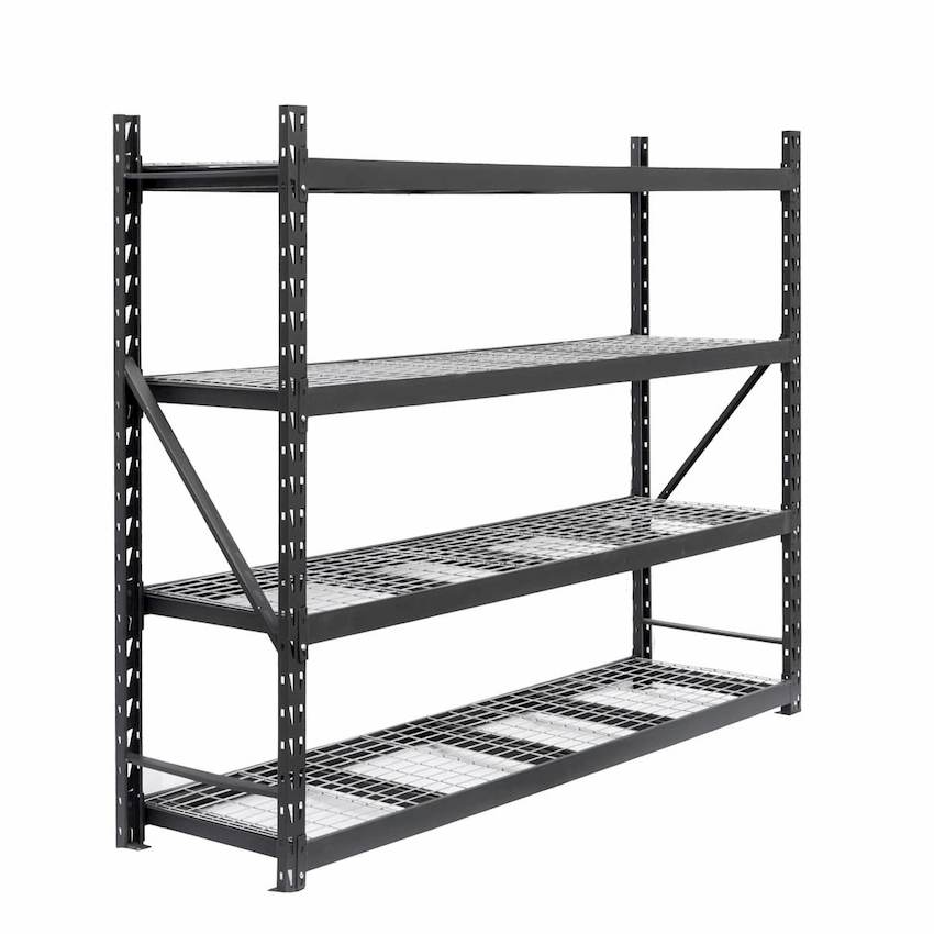 Metallregal STRONG, Metallregal mit Stahlgitterboden 183x180x60cm, 4 Böden, 800kg je Boden, anthrazitgrau